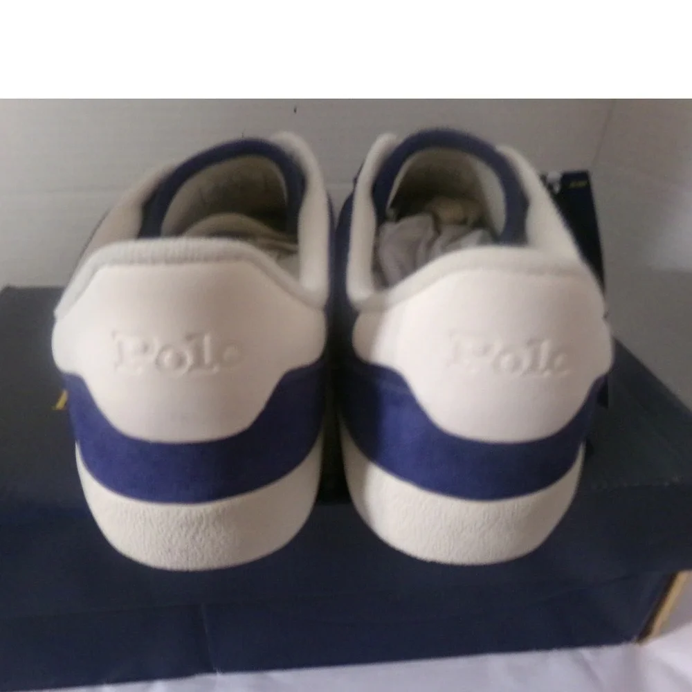 Polo Ralph Lauren Court VLC Mens SZ 8.5 Navy Suede Sneakers Low Top Shoes NIB